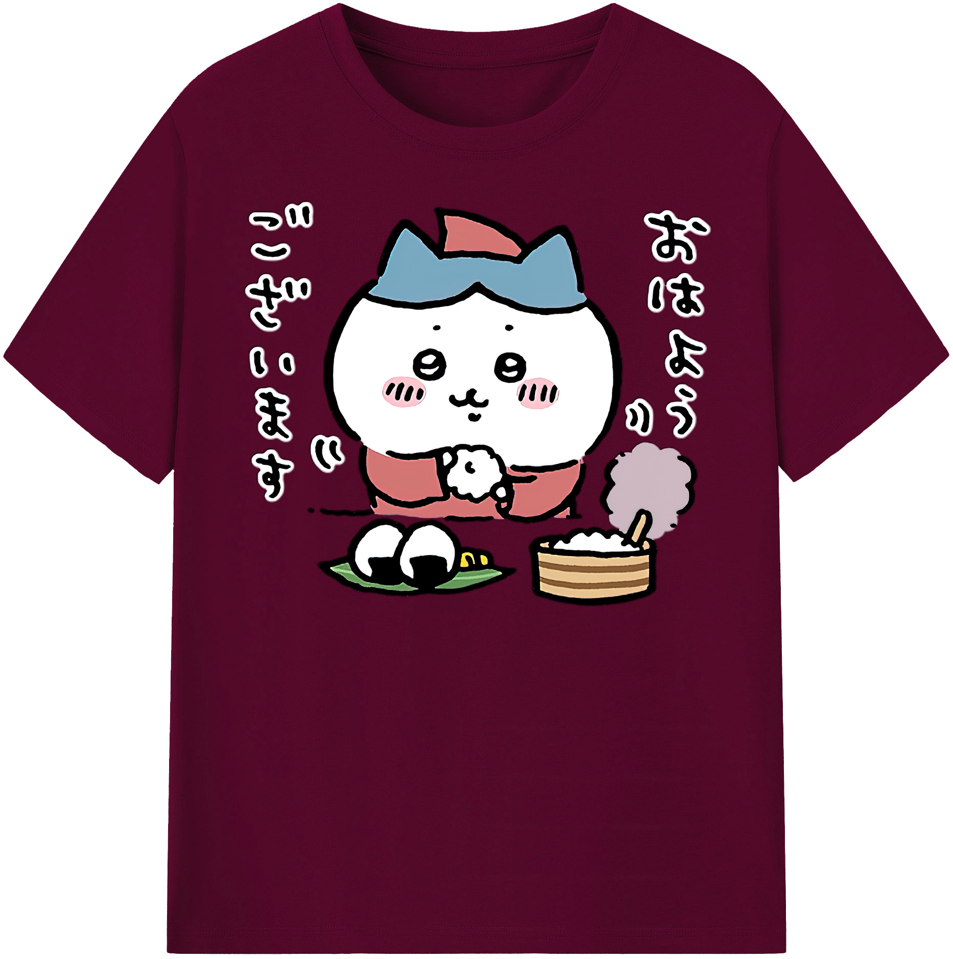 （画像用） ちいかわ ハチワレ Chii-kawa hachiware レディースカジュアルプリントTシャツ（綿100％）